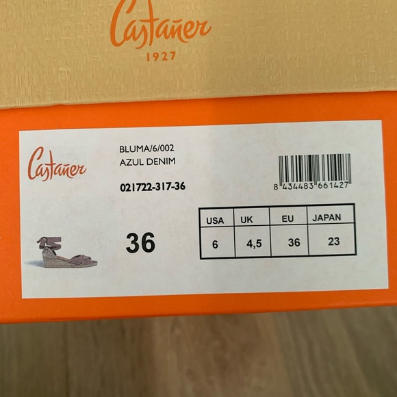 Castañer Espadrilles Bluma Azul Denim Size 6 - Picture 6 of 6